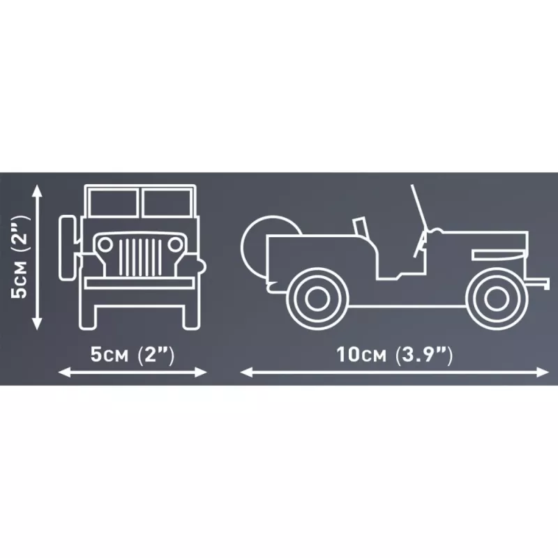 Cobi constructiespeelgoed Jeep Willys CJ-2A Groen Model 24517 – bouwsteenset