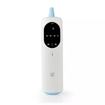 Nedis BTHTIR10WT digitale lichaamsthermometer afstandssensor-thermometer wit oor, voorhoofd sensor