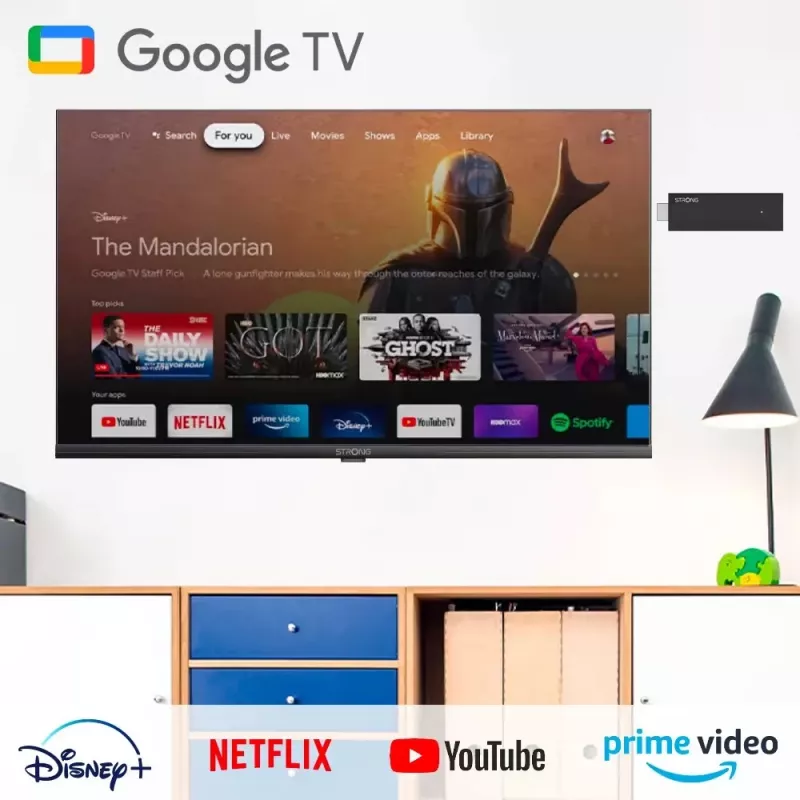 Strong SRT 41 Smart TV-dongle HDMI 4K Ultra HD Android Zwart