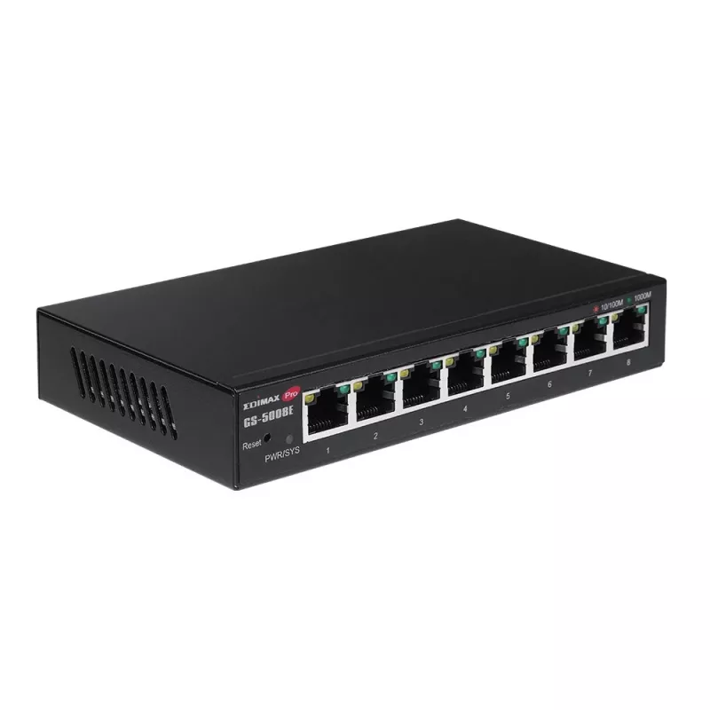 Edimax GS-5008E netwerkswitch Managed Gigabit Ethernet (10/100/1000) Zwart