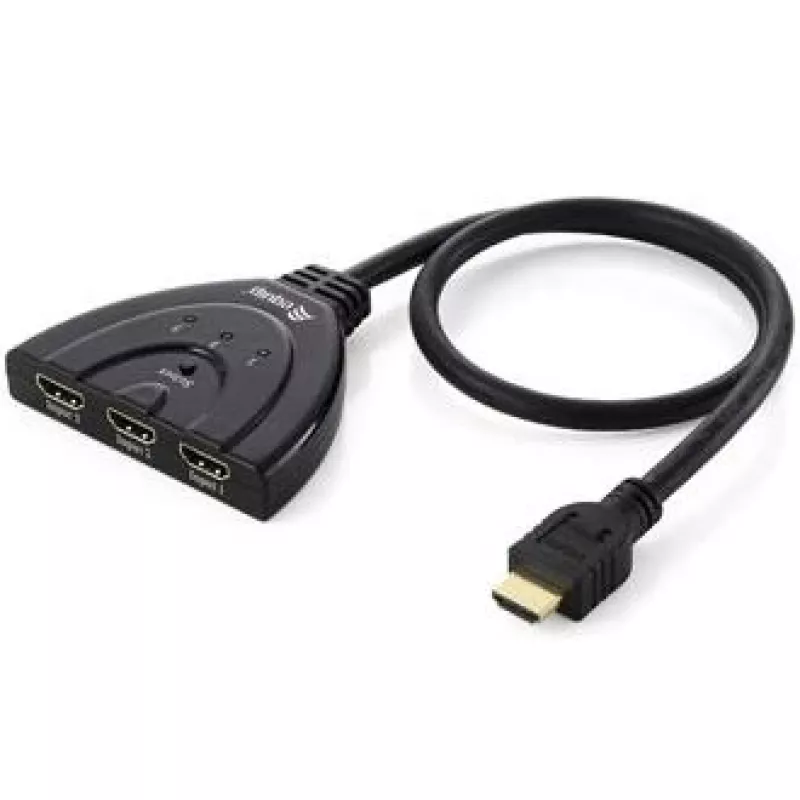 Equip 3x1 HDMI switch, 1920 x 1080 pixel, Full HD, zwart