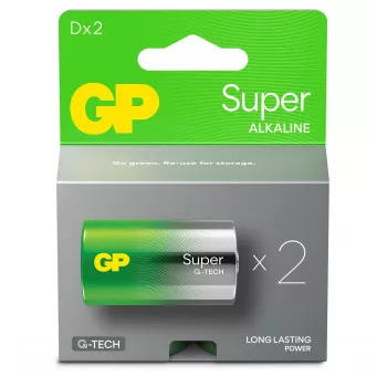 GP Batteries GPPCA13AS130 mono (D)-batterij alkaline-mangaan 1,5 V 2 stuks (03013AETA-B2)
