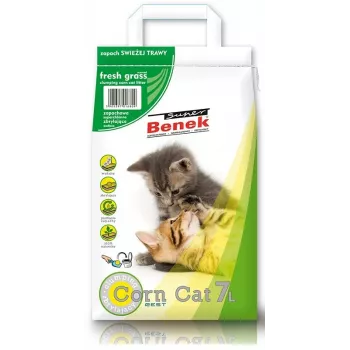 Certech Super Benek Corn Cat Fresh Grass - mais kattenbakvulling klonterend 7 l