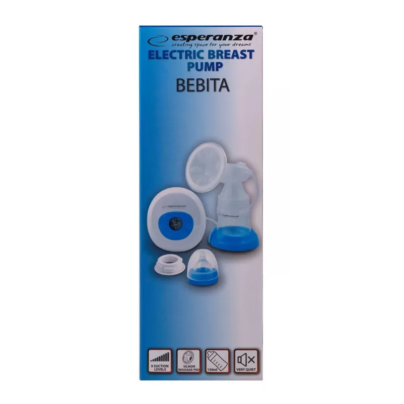 Esperanza BEBITA ECM001B Elektrische borstkolf, 150 ml, blauw