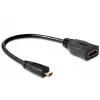 HDMI-kabel DeLOCK 65391 0,23m type A naar type D Zwart