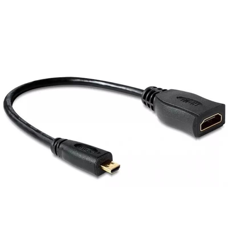 HDMI-kabel DeLOCK 65391 0,23m type A naar type D Zwart
