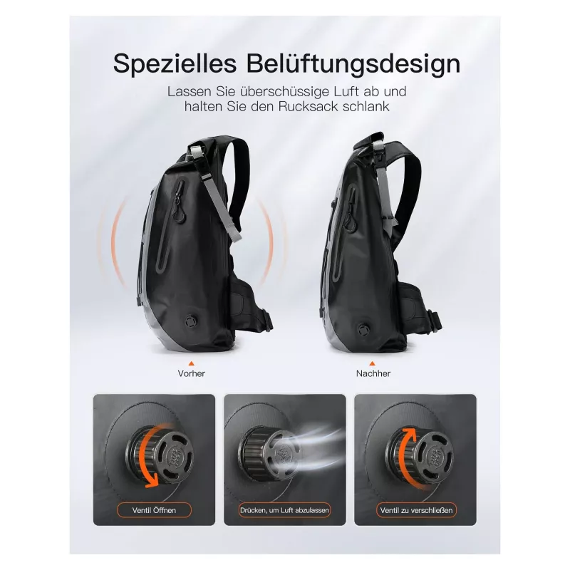 inateck notebook-rugzak BP06003 grijs/zwart 25-30L