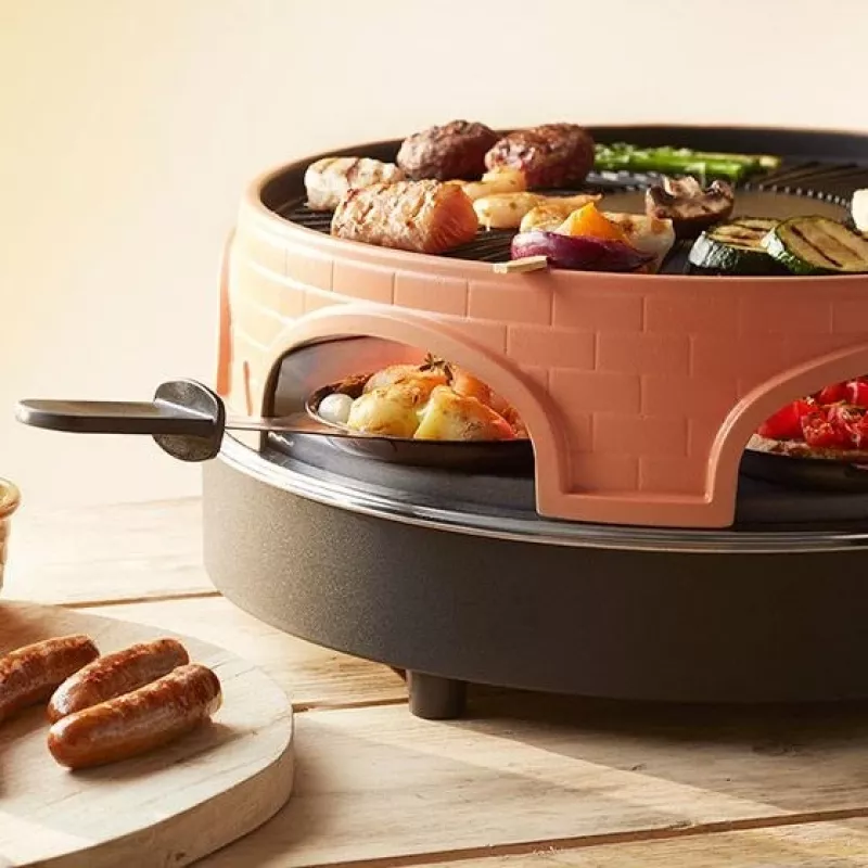 Emerio PO-113255.4 raclettegrill 1500 W zwart, bruin