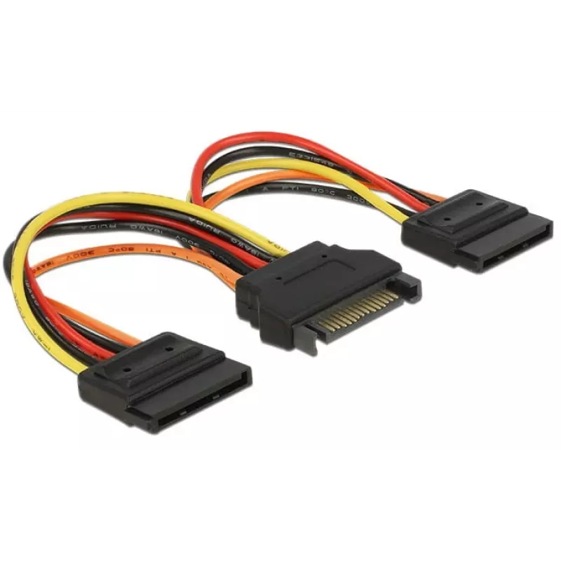 Interne stroomkabel DeLOCK 60143 0,15 m SATA 15-polig
