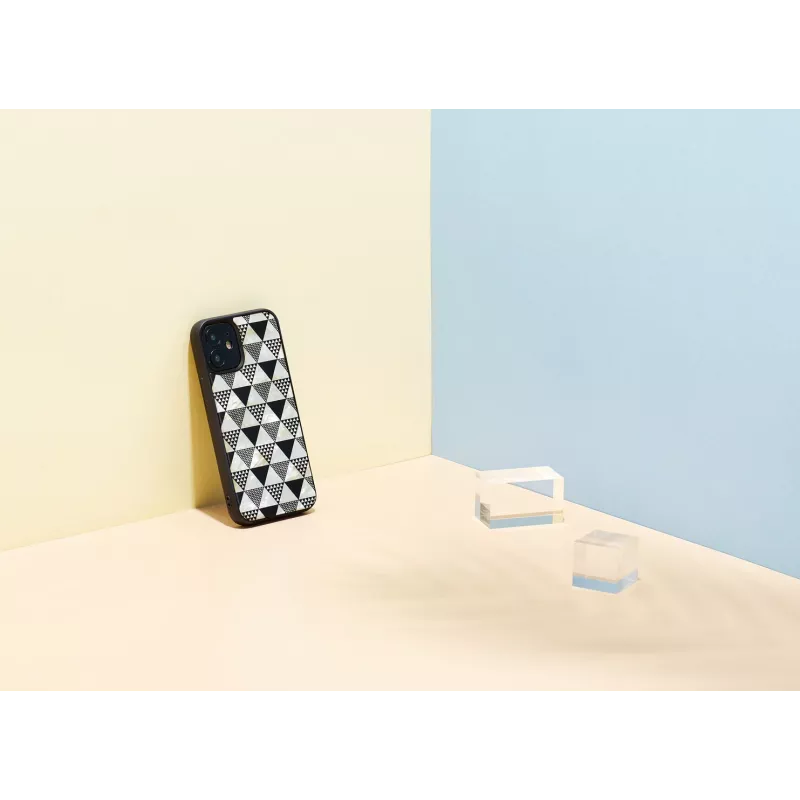 Hoes iKins voor Apple iPhone 12 mini, piramide structuur, zwart
