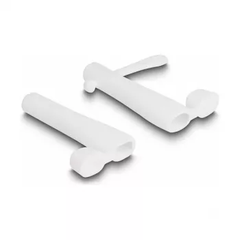 DeLOCK stofkap voor USB Type-C stekker en Apple Lightning stekker set 2 stuks wit