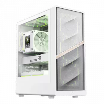 Gamemax behuizing | AERIS 330 MW | wit | mini-tower | voeding niet inbegrepen