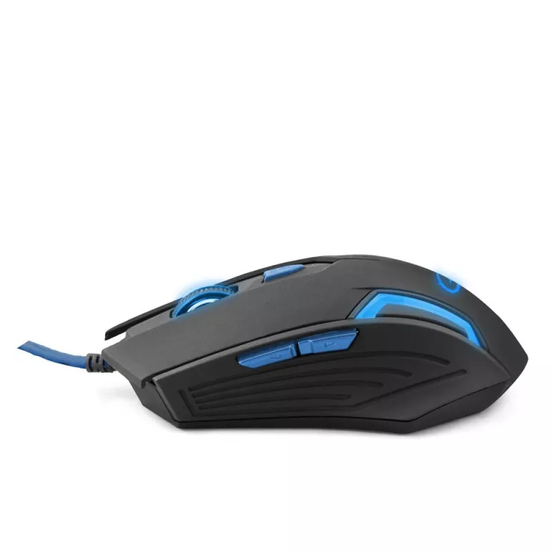 Esperanza MX205 FIGHTER - muis - USB - blauw - muis - optisch - 6 knoppen - zwart