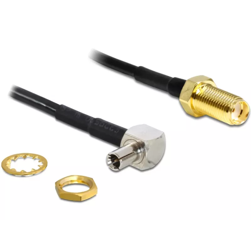 Coaxkabel DeLOCK 88487 TS-9 SMA 1,45m zwart