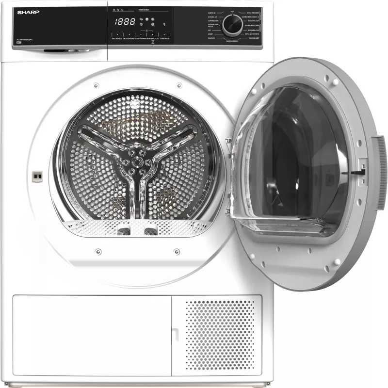 Sharp KD-HHH8S8GW3-DE wasdroger vrijstaand frontlader 8 kg wit