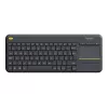 Logitech Wireless Touch Keyboard K400 Plus - toetsenbord - met touchpad - draadloos - 2,4 GHz - België - zwart