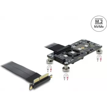 DELOCK PCI Express 3.0 x4 naar M.2 Key M adapter, 10 cm kabel, model 64357
