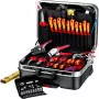Monteurswerkzeugsets Knipex 00 21 06 — 68 gereedschappen, inclusief punt- en waterpomptang, rood/gele gereedschappen, zwarte koffer (515×438×265 mm)