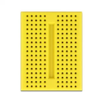 Steekbord DELOCK 18320 — kunststof prototypebord, geel, 36×46×10 mm