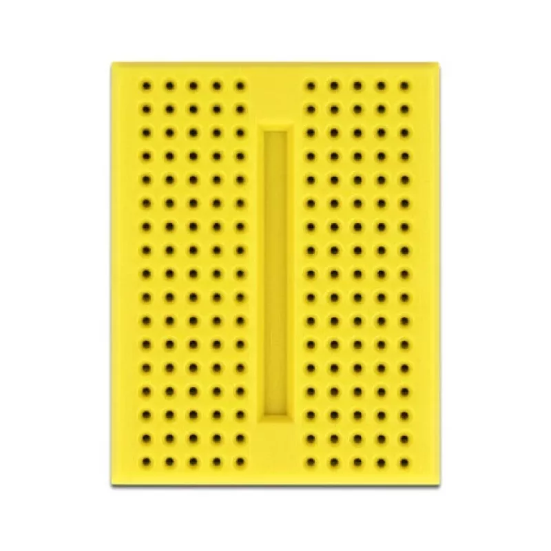 Steekbord DELOCK 18320 — kunststof prototypebord, geel, 36×46×10 mm