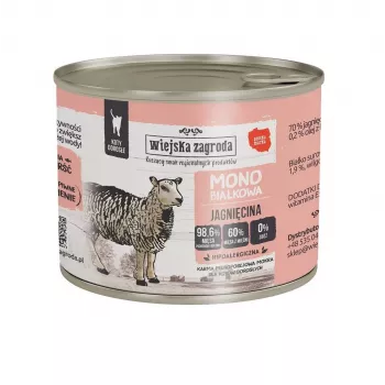 WIEJSKA ZAGRODA lam monoproteïne natvoer voor katten - 200 g