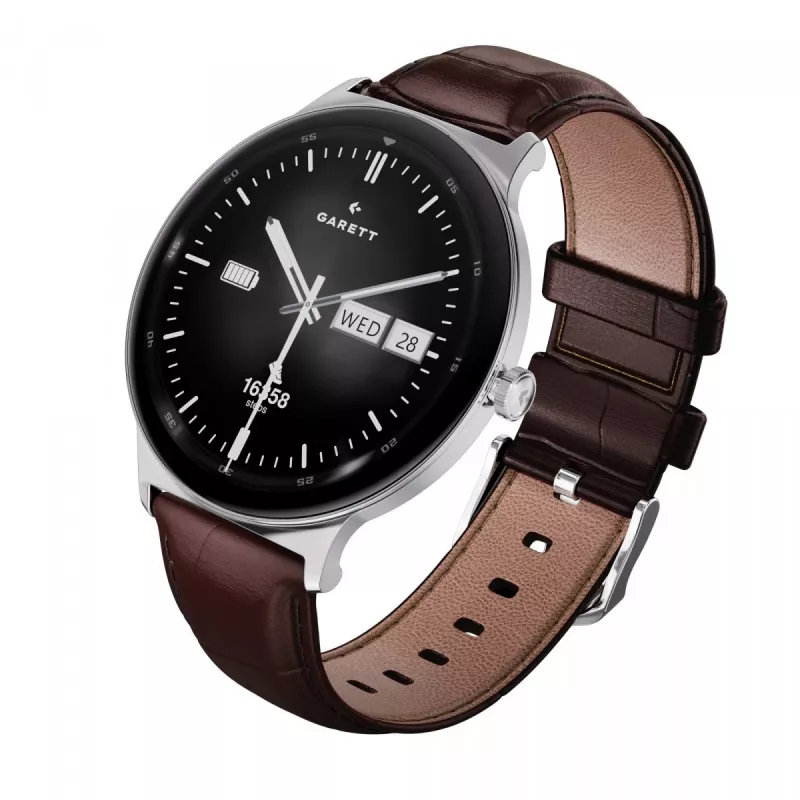 Smartwatch Garett Quantum — roestvrij staal zilver