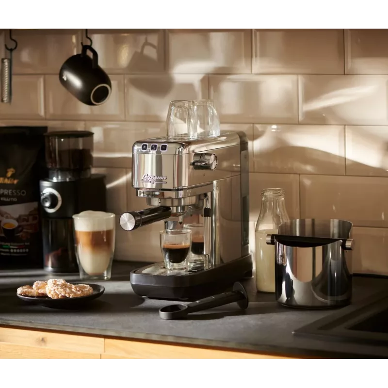 Druk-koffiemachine Lapressa roestvrij staal
