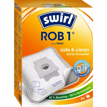 Stofzuigerzakken SWIRL EcoPor ROB1 compatibele vervangzakken voor verschillende stofzuigers, papier-microfilter, 5-pack