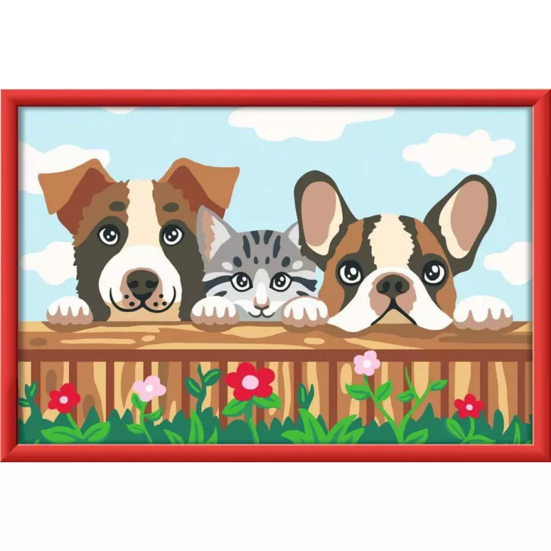 Malset Ravensburger CreArt – honden en katten (schilderen-op-nummer-set)