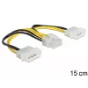 Interne stroomkabel DeLOCK 83410 0,15 m EPS 8-polig Molex 3-polig