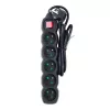 Stroomverlenging Esperanza ELK214K 1.5 m kabel 5 Type E-stopcontacten binnen zwart