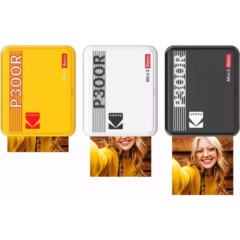 Kodak Mini 3 Square Retro Pass Fotoafdruktechnologie Printer Geel