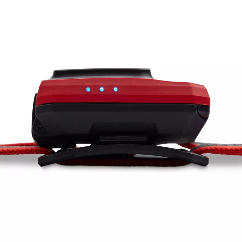 Black Diamond Storm 450 hoofdlamp met zwarte, rode hoofdband