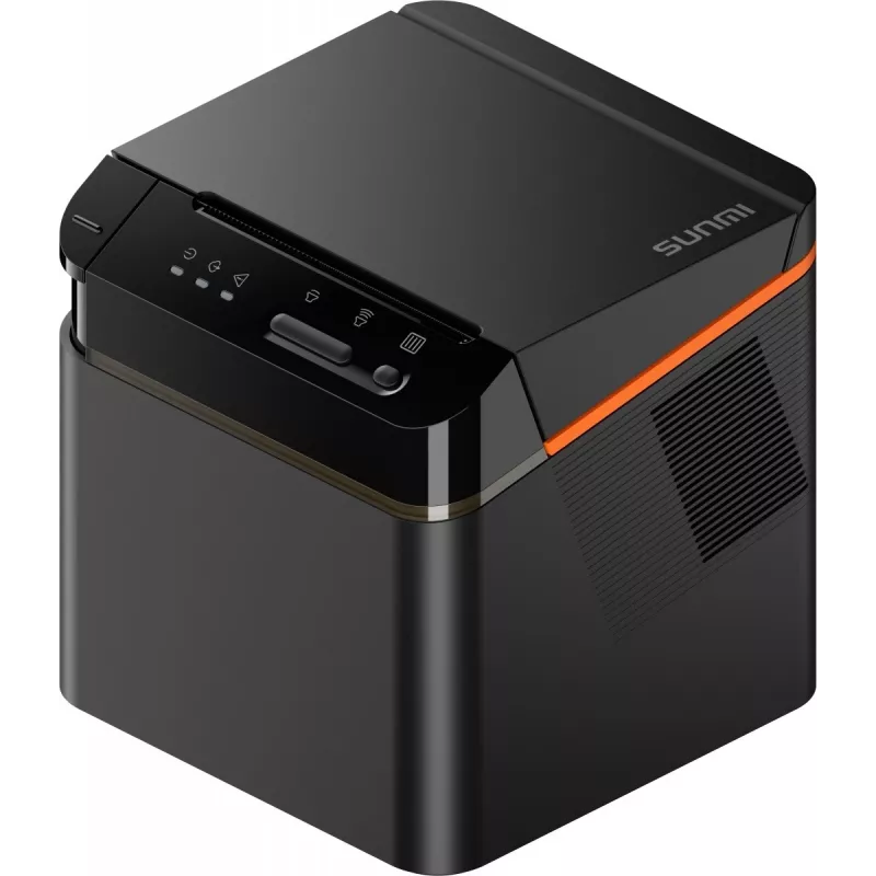SUNMI C04020020 bonprinter 80 mm Kitchen Cloud Printer, thermisch, met snijmes, USB-C, Bluetooth, Ethernet, Wi-Fi, zwart