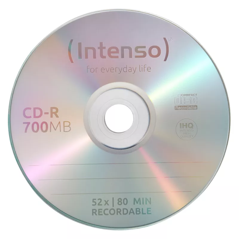 Herschrijfbare CD-RW INTENSO 700 MB / 80 min, 12x, 10-pack, 120 mm (slimcase)