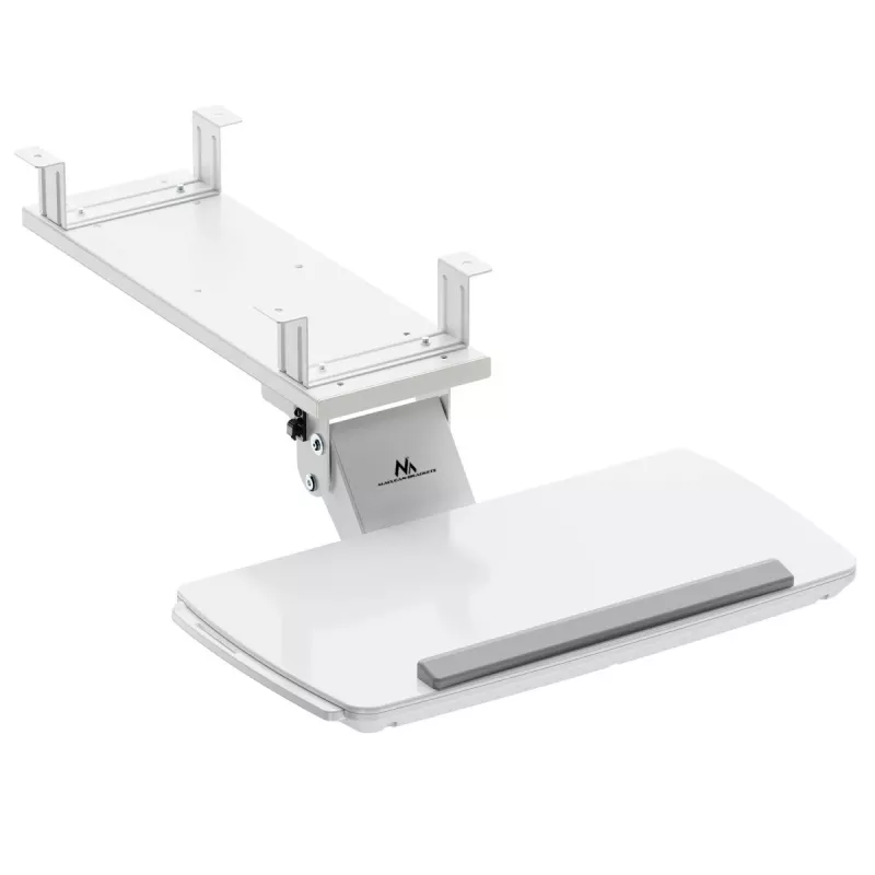 Toetsenbordhouder MACLEAN MC-156 W — verstelbaar plateau onder tafel, max. belasting 5 kg