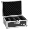 Flightcase Roadinger EC-4AC voor 4× accu flat Light Series – beschermkoffer