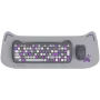 Draadloze toetsenbord- en muisset CANYON HSET-W6 Kitty Edition – paars