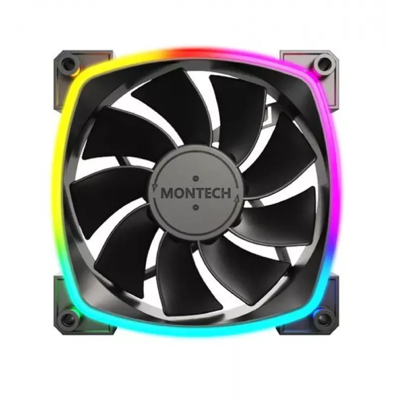 Montech RX120 PWM computerbehuizing-ventilator 12 cm zwart 3 st.