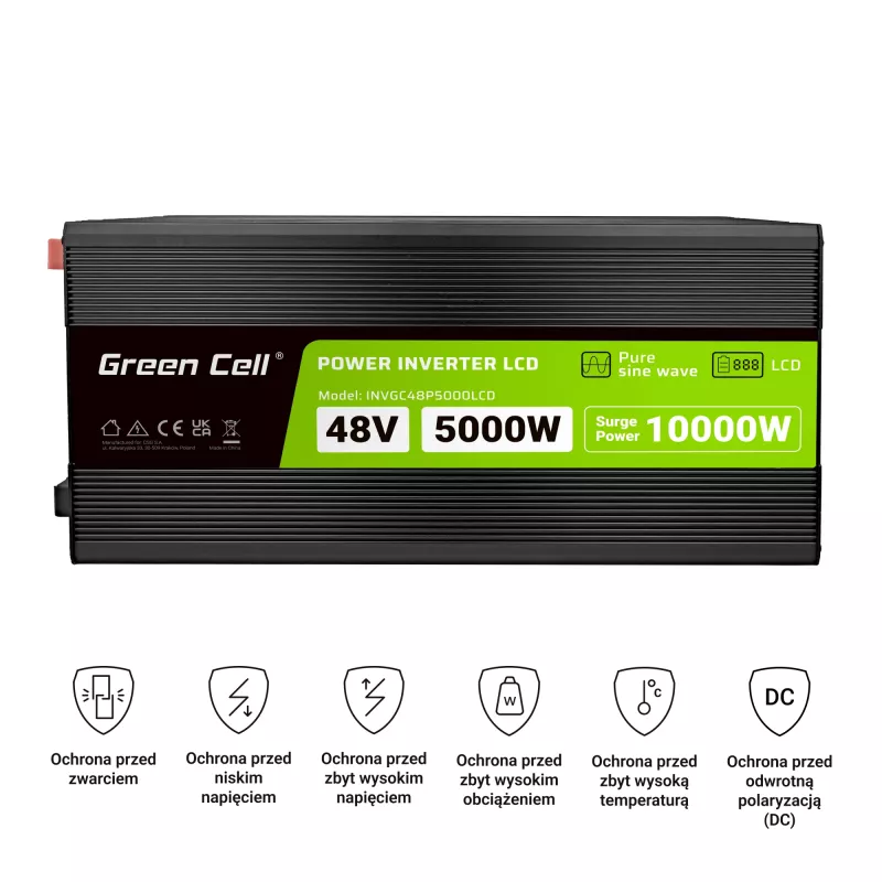 LCD-omvormer 48V 5000W/10000W zuivere sinus met display