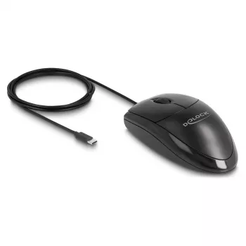Muis DeLOCK 12114 USB Type-C optisch dubbelhandig