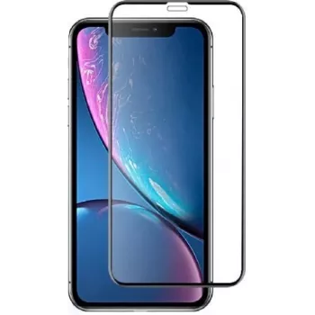Gehard glas schermbescherming Devia Real Series voor iPhone XR 6,1 inch 3D-gebogen explosieveilig (zwart)