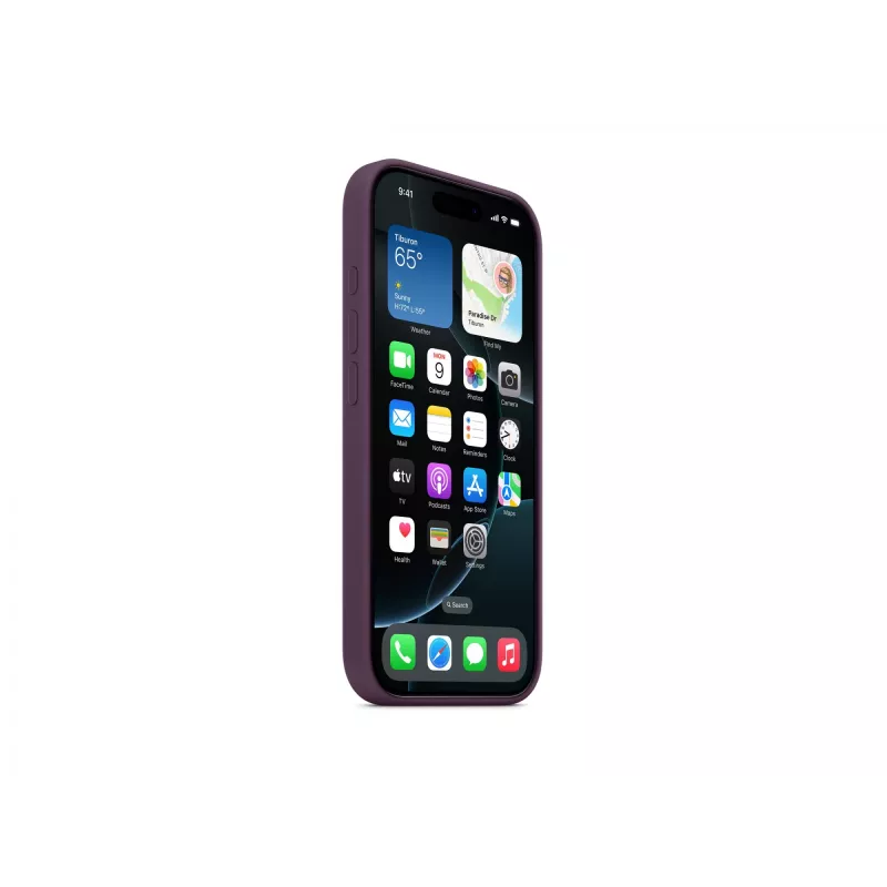 Apple iPhone 16 Pro siliconen case met MagSafe - pruim