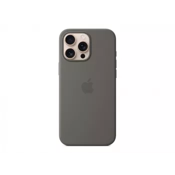 Siliconen case met MagSafe voor iPhone 16 Pro Max - steengrijs