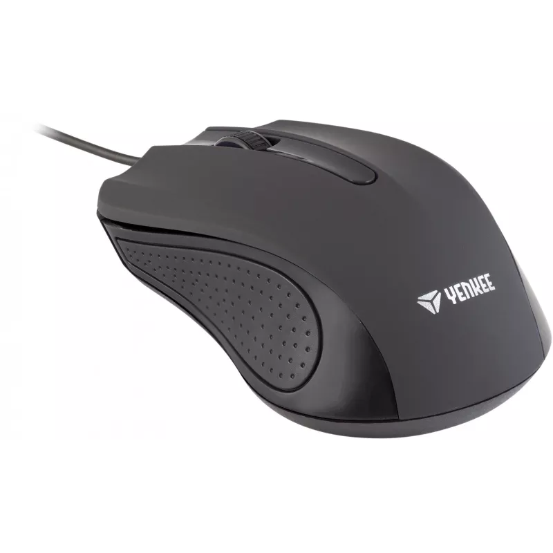 USB-kabelmuis, 3 knoppen, rubberachtig oppervlak, 1000 DPI