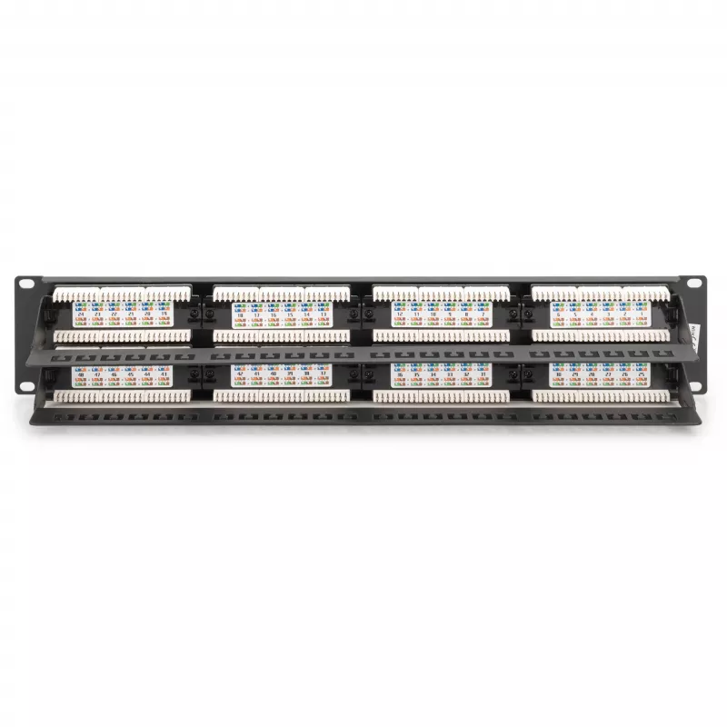 DIGITUS - Patchpanel - RJ-45 X 48 - grijs, RAL 7035 - 2U - 48 poorten (DN-91648U)