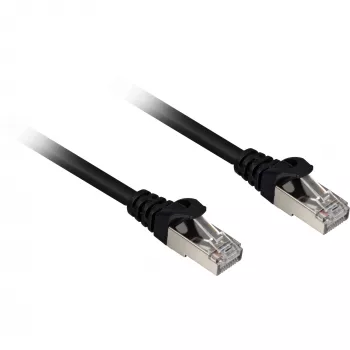 Netwerkkabel Sharkoon Cat.6a SFTP RJ-45 Cat6a 1 m zwart