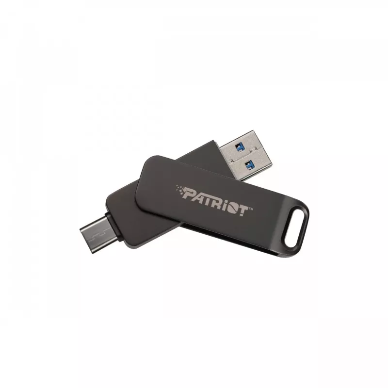 Flashdrive PATRIOT Rage R550 1TB 100 MB/S USB A+C Swivel Design (PE1TR550DSAD) Zwart
