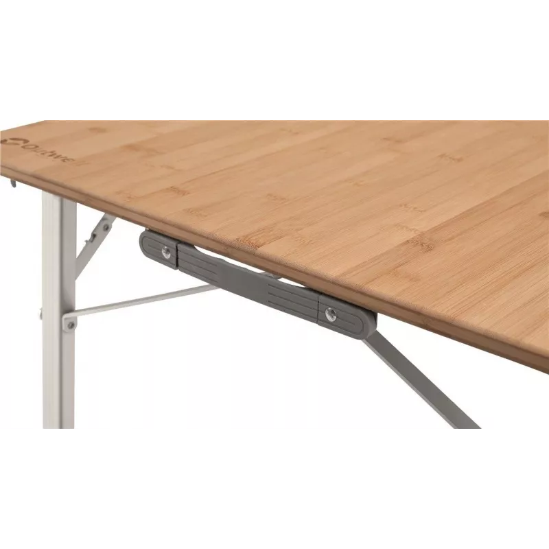 Outwell Custer L Brown campingtafel — bamboeblad, aluminium frame, 700×1200 mm, 11,5 kg