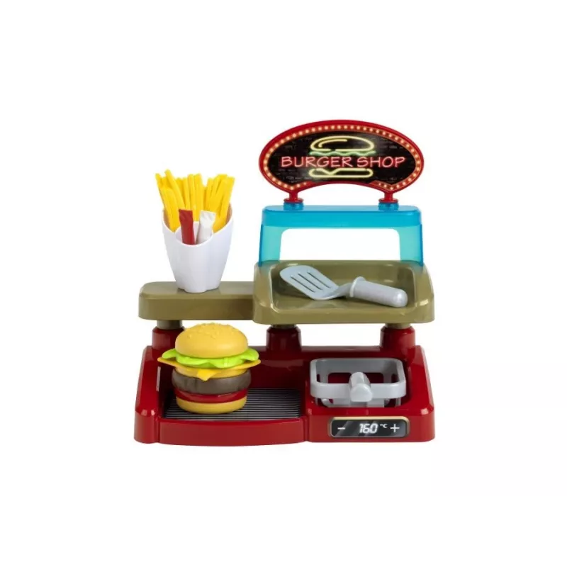 Play Burger Shop Set KLEIN 7336 — compact, gemakkelijk te reinigen rollenspel-speelgoed voor kinderen